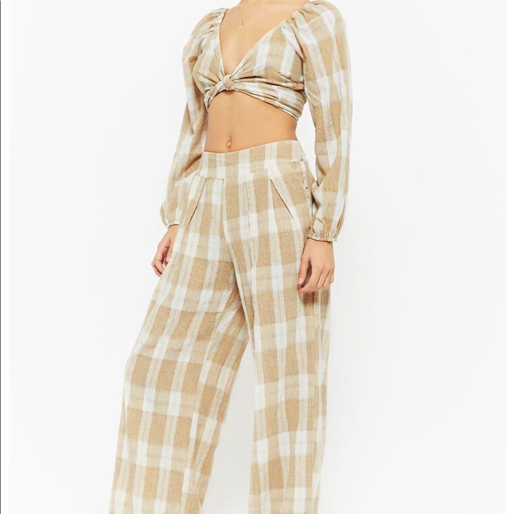 Plaid two piece outfit